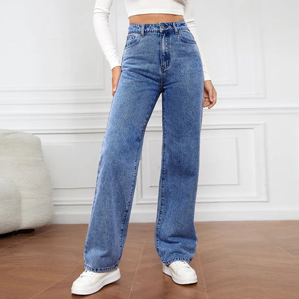 Yigudarcn Women High Waist Stretch Washed Denim Jeans by zapcart