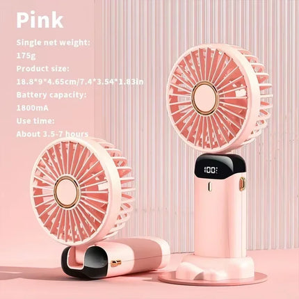 XMSJ USB Handheld Mini Fan Foldable 5 Speed Travel Neck by zapcart