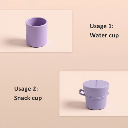 Portable Silicone Cup with Handle Food Grade Easy Clean Travel Mug BPA Free Leak Proof Drinking Cup for Outdoor Office by zapcart