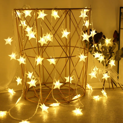 KIKIELF LED Star Fairy Lights Outdoor Garden Warm White by zapcart