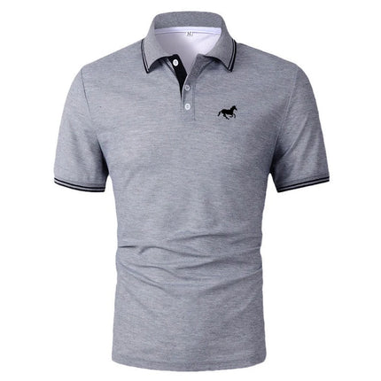 Anhui Choice Men Polo Shirt Breathable Logo Print Golf by zapcart