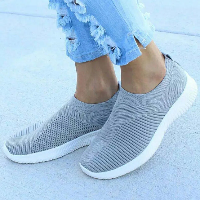 Women's Slip On Sneakers Breathable Comfort Casual White by zapcart