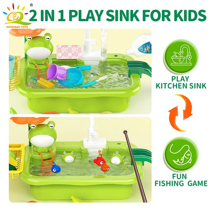Kids Kitchen Toy Sink Electric Dishwasher Educational Play by zapcart