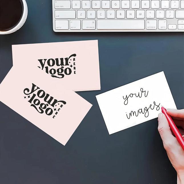 Sixty customizable business cards —— personalized small cards used for expressing thanks, and cards with customized brand logos. by zapcart