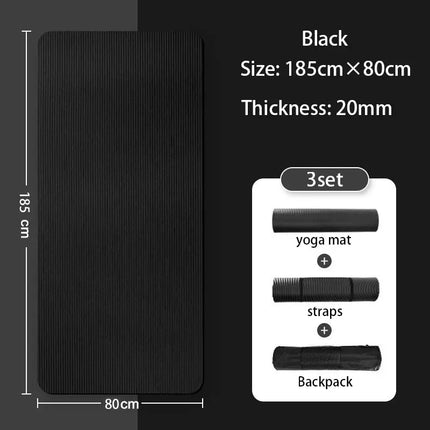 NBR Waterproof Dense Rebound Yoga Mat Non Slip For Home Gym by zapcart
