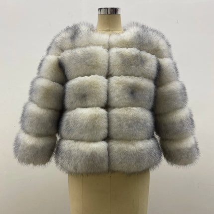 FANPUGUIZHEN Pink Faux Fur Coat For Women Warm And Elegant by zapcart
