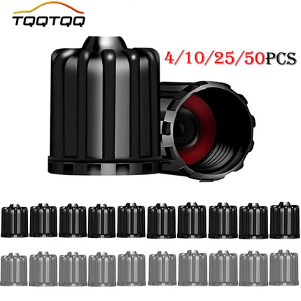 TQQTQQ Tire Valve Stem Caps With O Ring Universal Fit Cars by zapcart