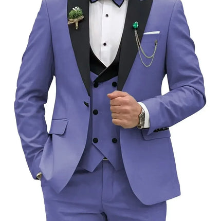 FnoexwCN Slim Fit Men Suits Double Breasted Groom Formal by zapcart