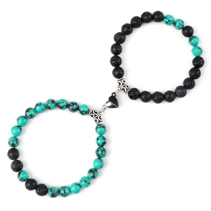 Reliatonny Natural Stone Beads Bracelet For Lovers Magnet by zapcart