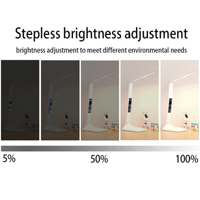 Zapcart Folding Desk Lamp USB Reading Touch Dimmable Alarm