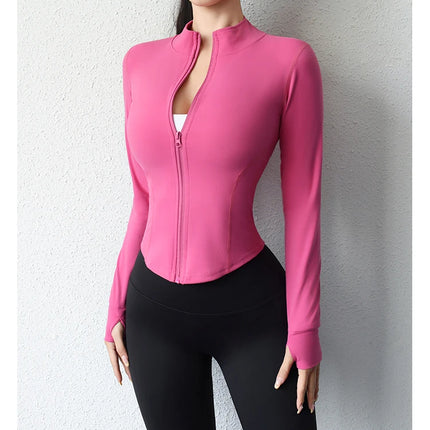 New 2023 Slimming Yoga Jacket For Women Zip Front Fitness by zapcart