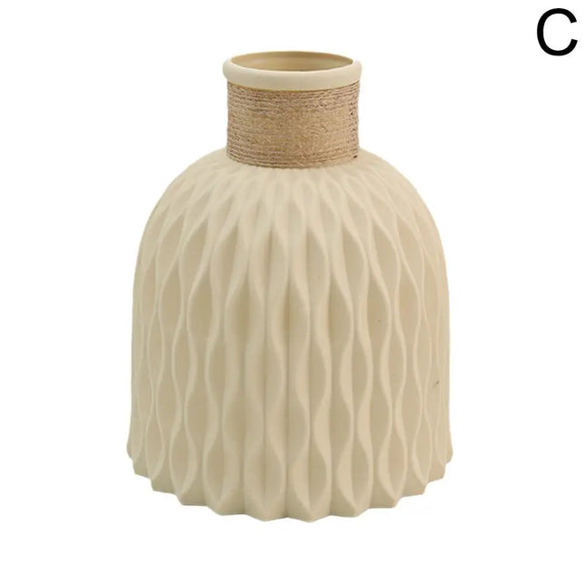 Choice Rope Plastic Vase DIY Flower Pot For Stylish Homes by zapcart