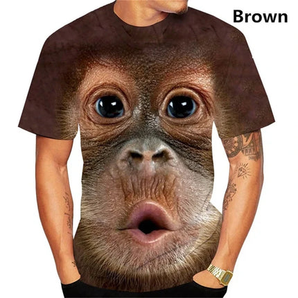 CN Funny Kiss Monkey Lip Graphic 3D T Shirt For Men by zapcart