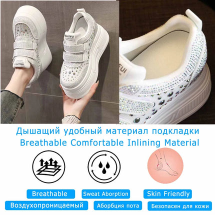 Koznoy Women Air Mesh Sneaker Platform Wedge Comfort by zapcart