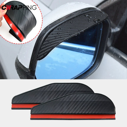 Choice Rearview Rain Visor Carbon Fiber Clear Vision Drivers by zapcart