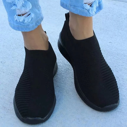 Women's Slip On Sneakers Breathable Comfort Casual White by zapcart