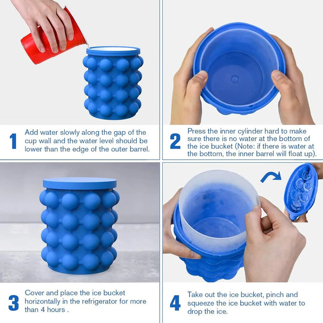 Choice Portable Ice Cube Maker Bucket for Wine and Whiskey by zapcart