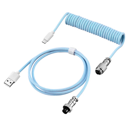NNBILI Aviator Coiled Keyboard Cable Type C USB for Gamers by zapcart