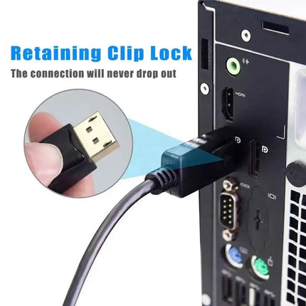 Connecto DP to DVI Adapter Cable 1.8M FHD 1080P Monitors by zapcart