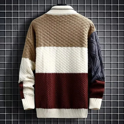 Choice Mens Korean Version Thickened Knit Sweater Winter by zapcart