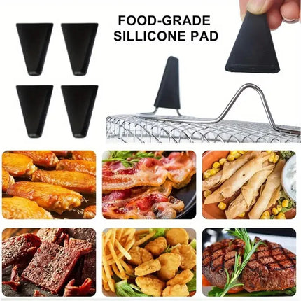 Choice Stainless Steel 3 Layer Air Fryer Rack Home Cooks by zapcart