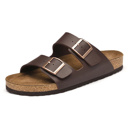 Cymercan Men Leather Sandals Breathable Antiskid Comfort by zapcart