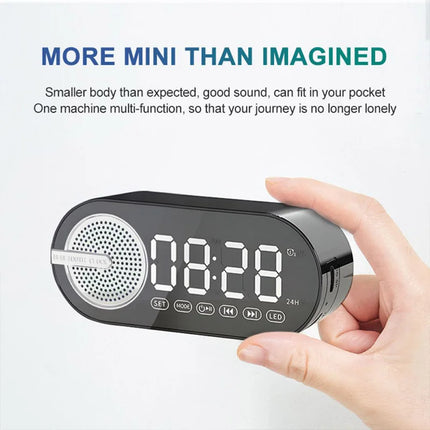 XMSJ Wireless Bluetooth Speaker Alarm Clock RGB Mirror Home