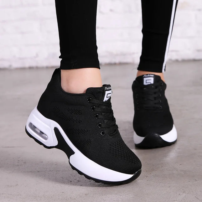 Women Platform Mesh Breathable Sneakers For Spring Comfort by zapcart
