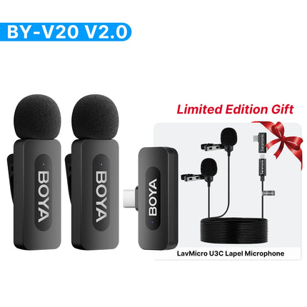 BOYA BYV3 Wireless Lavalier Microphone for iPhone Samsung by zapcart