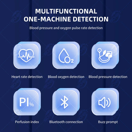 Bluetooh Digital Fingertip Pulse Oximeter & Blood Pressure Monitor 2 in 1 Household Fingertip Oximetro Dedo Pressure Meter OLED by zapcart