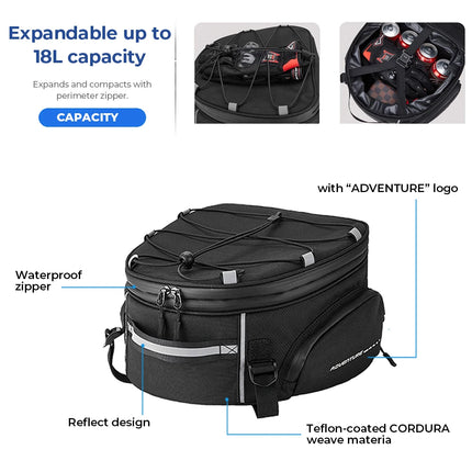 KEMiMOTO Tail Bag For BMW Luggage Rack Waterproof Adventure by zapcart