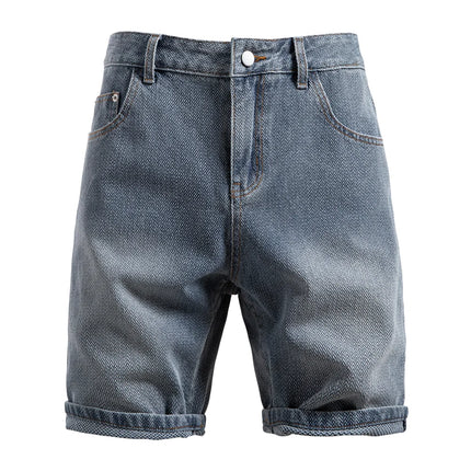AIOPESON Men Retro Denim Shorts Multi Pocket Casual by zapcart