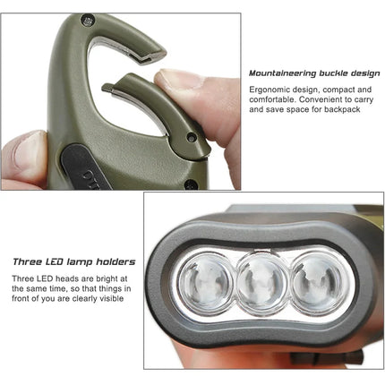 Brangdy LED Flashlight Tent Light Portable Solar Hand Crank by zapcart