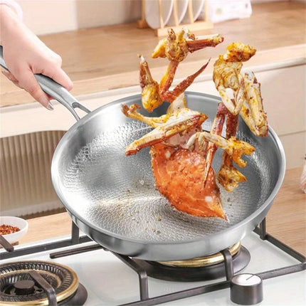 Cookware Fish Scale Hammered Titanium Frying Pan 26cm/28cm - Titanium Non-Stick Surface, Kitchen Pan for Induction Cooktops by zapcart