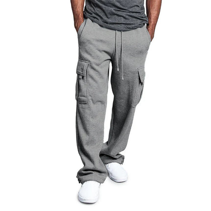 FujianChoice Mens Sweatpants Straight Fit Joggers Drawstring by zapcart