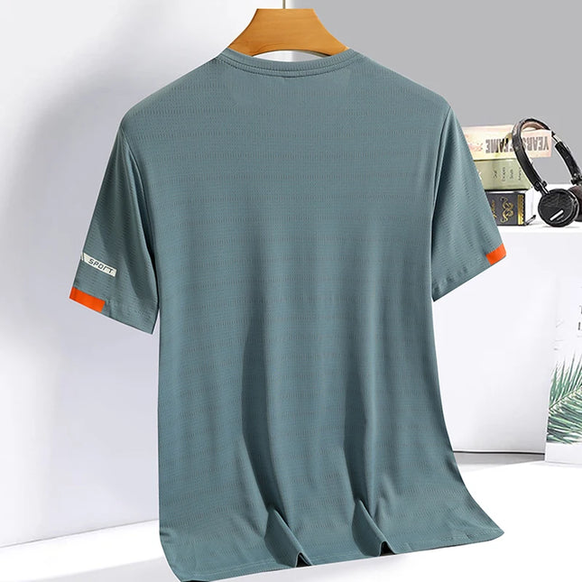 CN Fujian Ice Silk T Shirt For Men Quick Dry Breathable by zapcart