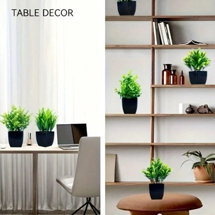 Zhejiang Mini Artificial Eucalyptus Plant Black Pot Decor by zapcart