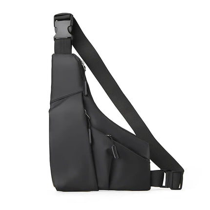 Anti Theft Chest Bag for Men Leather Crossbody Wallet by zapcart