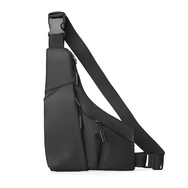 Anti Theft Chest Bag for Men Leather Crossbody Wallet by zapcart