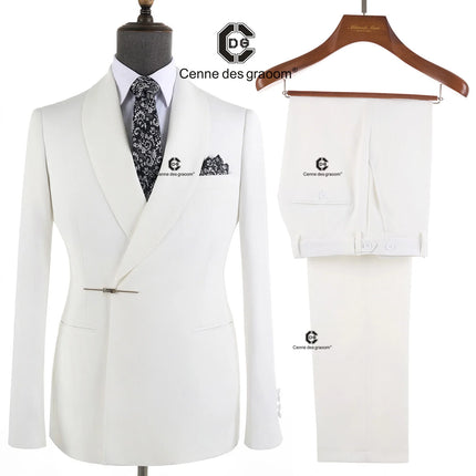 Cenne Des Graoom Mens Skinny Suit Set Light Grey 2 Piece by zapcart