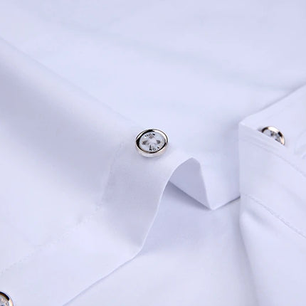 Qj Cinga Men Cotton Dress Shirt Long Sleeve Casual Premium by zapcart