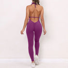 Swelteringcn Women Yoga Jumpsuit Gym Set Stretch Rompers by zapcart