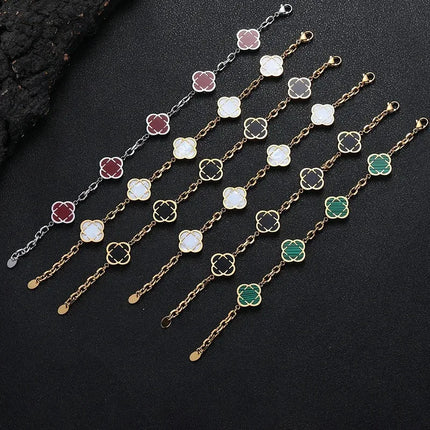 Stylish Petal Chan Bracelets for Men Boys,Waterproof Natural Shell Chain Links Wristband,Birthday Gift by zapcart