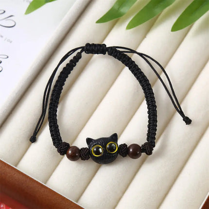 Couples Matching Glow In The Dark Cat Head Bracelets by zapcart