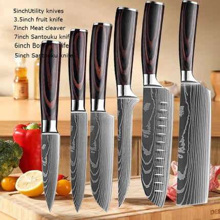 Choice Damascus Chef Knife Set With Cover For Professionals by zapcart