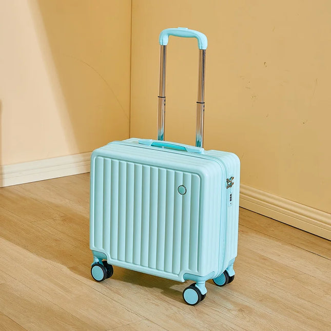 18 inches Travel Luggage Airline Cute Suitcase Password Box Silent Wheel Lightweight Chassis Mounted Universal by zapcart