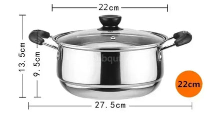 Uibqut Stainless Steel Double Bottom Soup Pot Home Cooks by zapcart