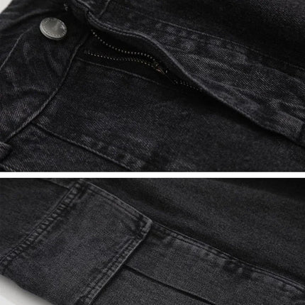 CN Baggy Jeans Men Oversize Cargo Denim Streetwear Hip Hop by zapcart