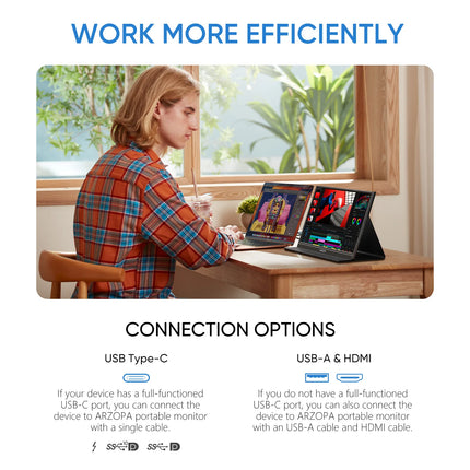 Arzopa 15.6 Inch 1080P Portable Monitor for Laptop Mac by zapcart