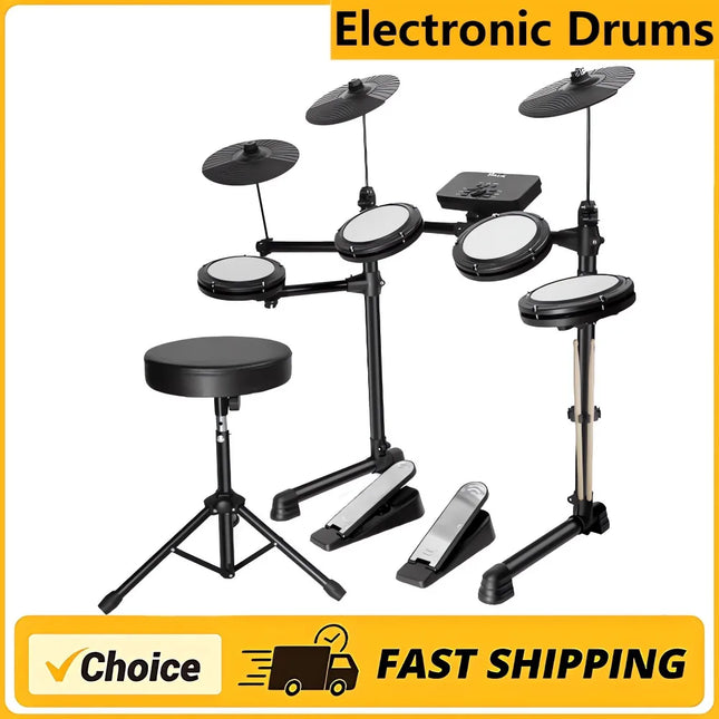 Donner Electronic Drum Set Kids USB MIDI 4 Drums 3 Cymbals by zapcart